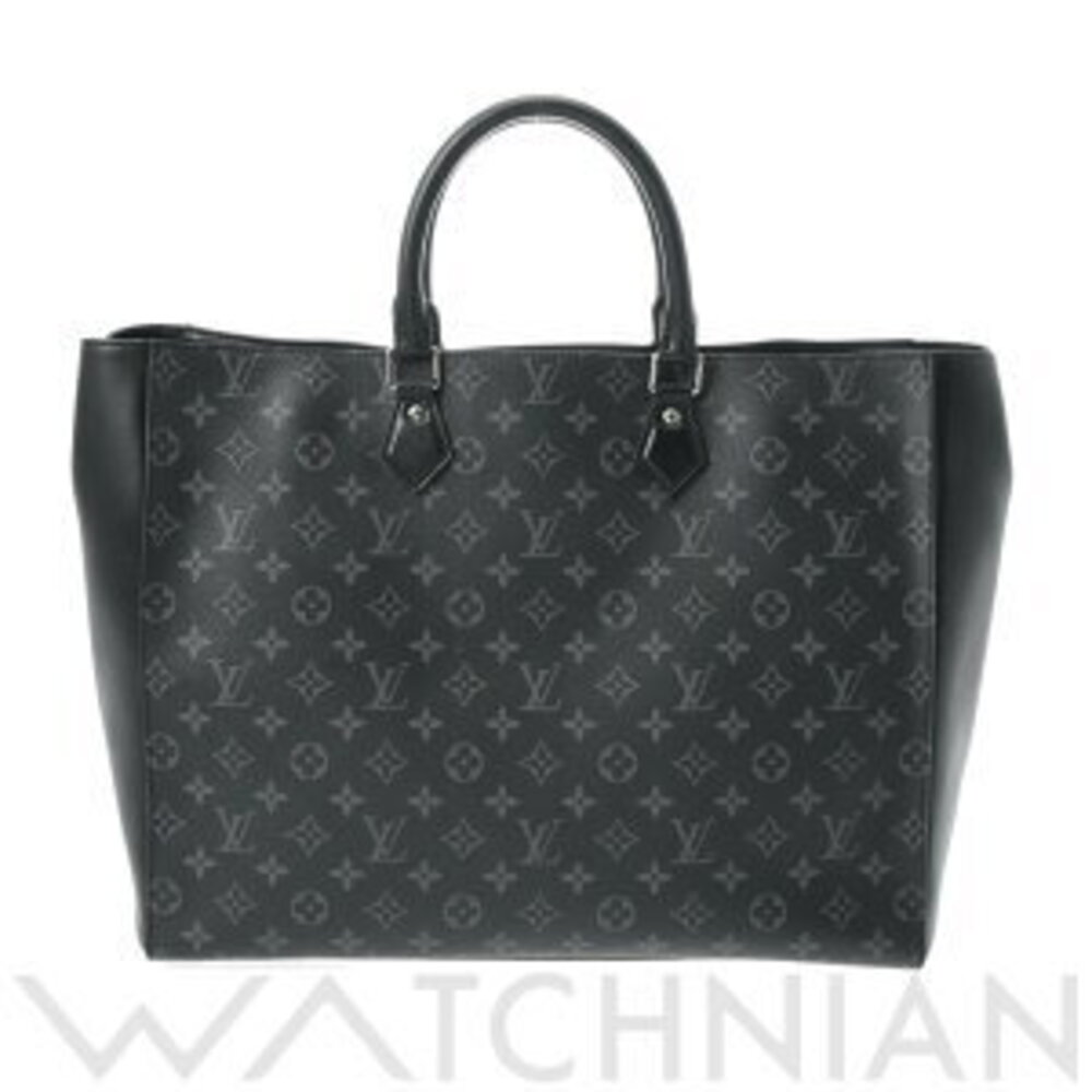 Louis Vuitton Monogram Eclipse Black Grand Sac Black Canvas Tote Bag